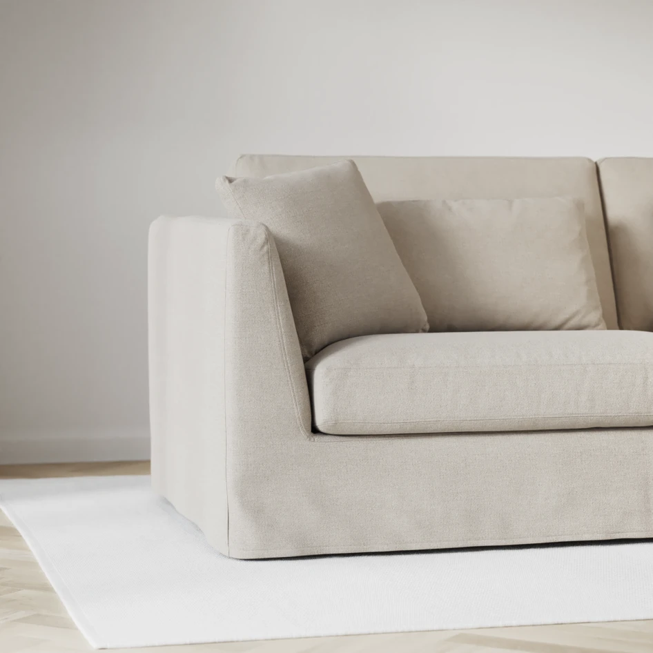 Willow - 4-sits soffa med divan höger, med kappa - Beige
