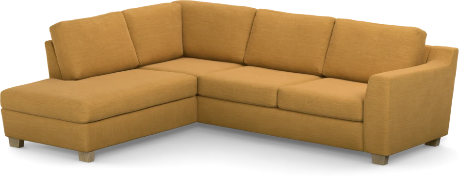 Friday - 2,5-sits soffa med divan vänster - Gul