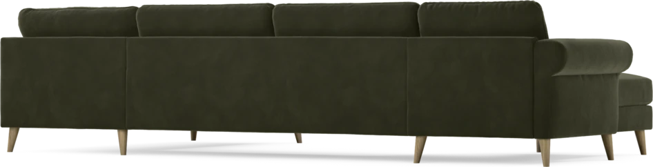 Bridge - 3-sits soffa med schäslong vänster och divan höger - Grön