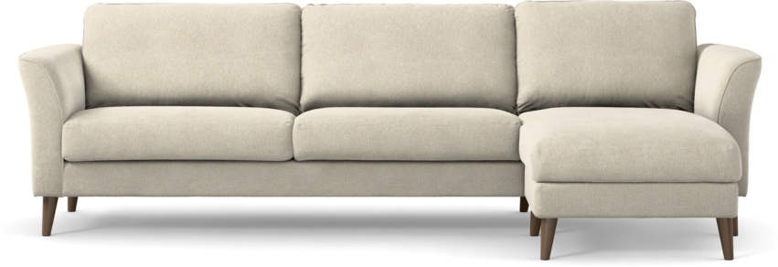 Bridge - 3-sits soffa med schäslong höger - Beige