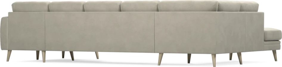 Eden - 3-sits soffa med divan vänster och schäslong höger - Brun