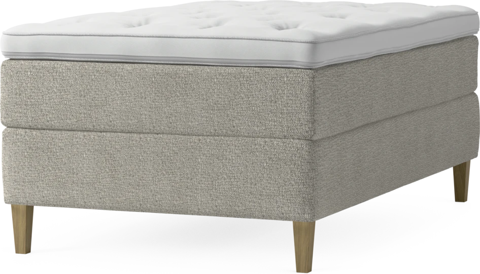 Delux Exclusive - Kontinentalsäng, enkelsäng 120 cm med bäddmadrass och sängben