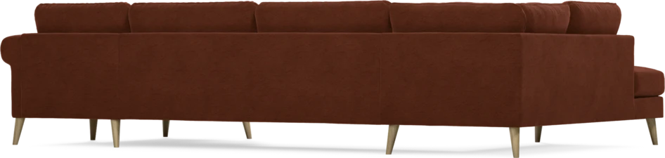 Bridge - 3-sits soffa med divan vänster och schäslong höger - Orange