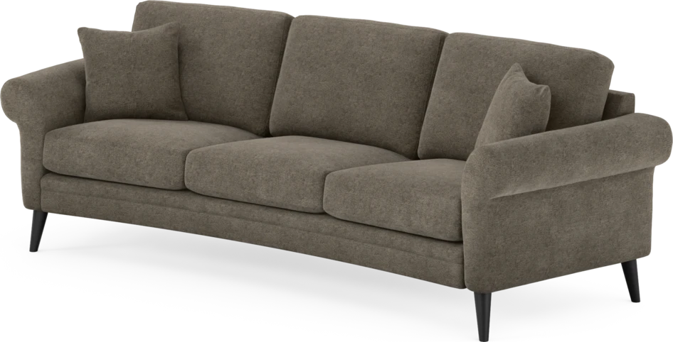 Eden - 3-sits soffa svängd - Brun