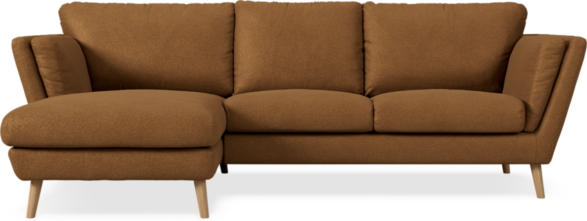 Madison Lux - 2-sits soffa med schäslong vänster - Brun