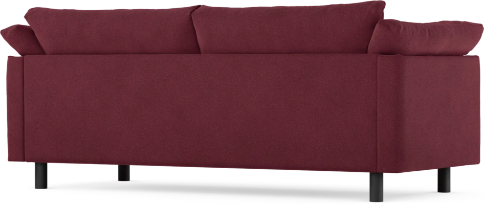 Cherrie - 2,5-sits soffa, hel dyna, fast klädsel - Röd