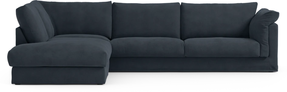 Cherrie Klädsel - Klädsel till 3-sits soffa med divan vänster - Blå