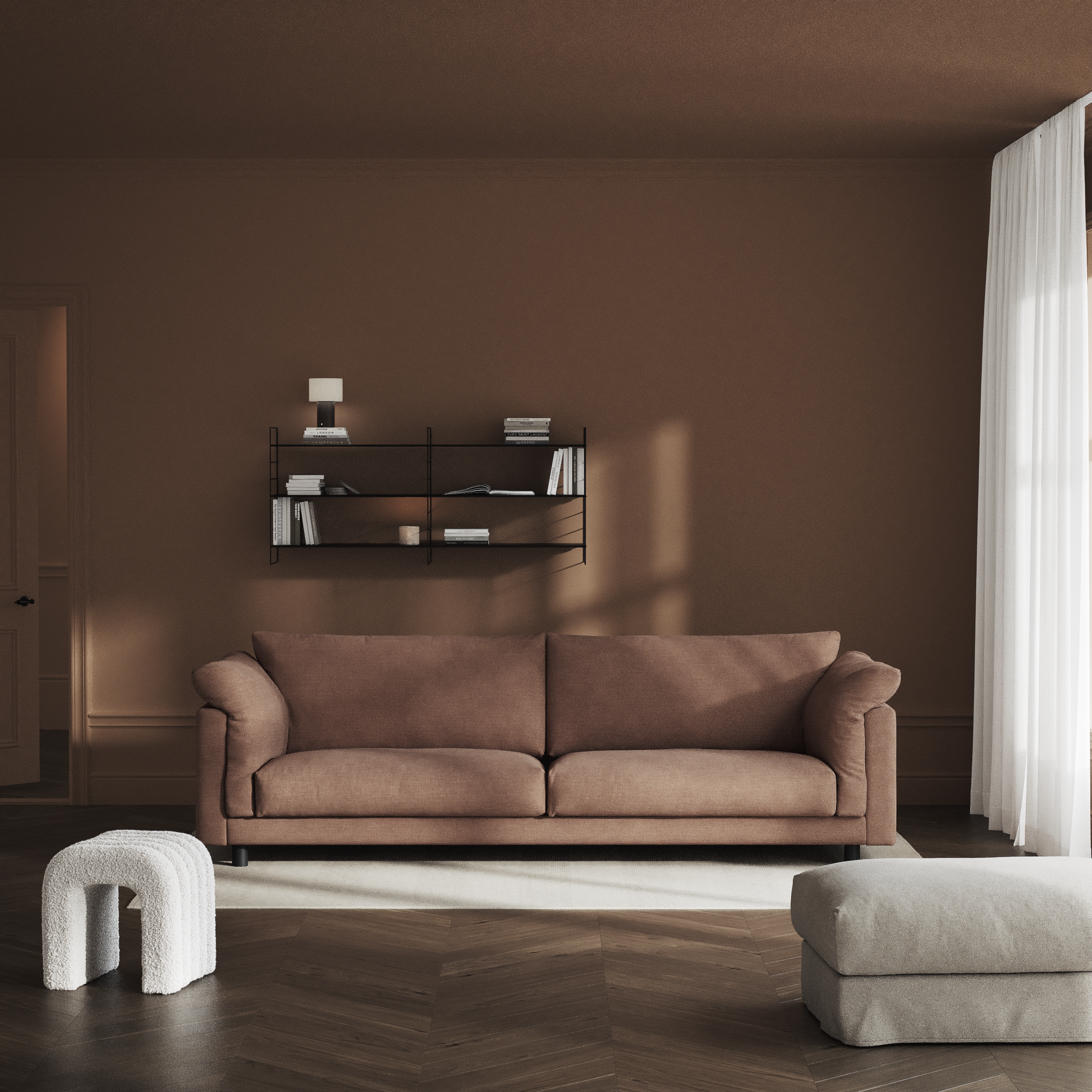 Cherrie - 4-sits soffa, fast klädsel - inspiration