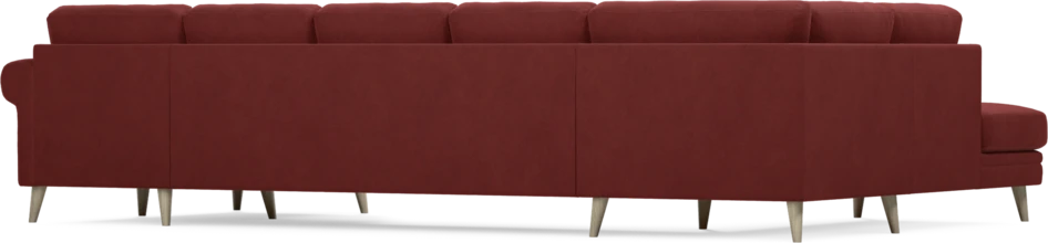 Eden - 3-sits soffa med divan vänster och schäslong höger - Röd