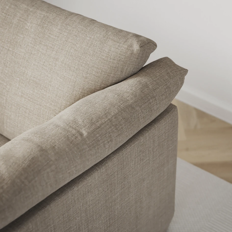 Cherrie - 2,5-sits soffa med kappa - Beige