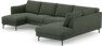 Madison Lux - 2-sits soffa med schäslong vänster och divan höger - Grön