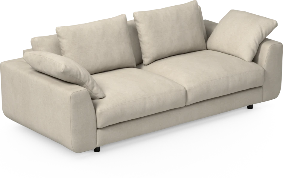 Amie - 3-sits soffa - Vit