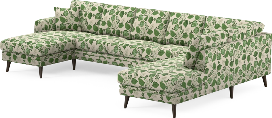 Eden - 3-sits soffa med schäslong vänster och divan höger - Flerfärgad