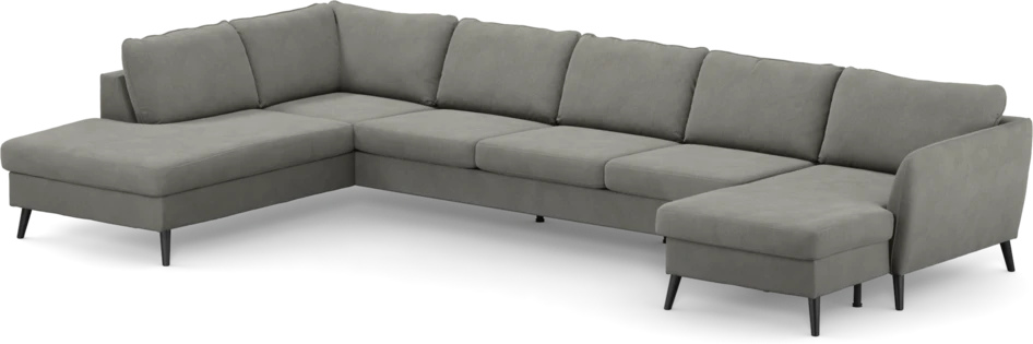 County - 4-sits soffa med divan vänster och schäslong höger - Grå