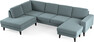 Sierra - 3-sits soffa med divan vänster och schäslong höger - Blå