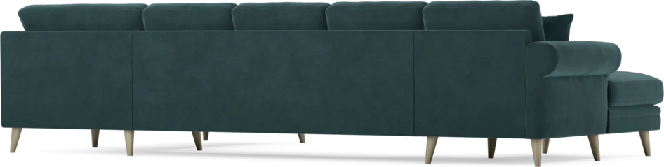 Eden - 3-sits soffa med schäslong vänster och divan höger - Blå