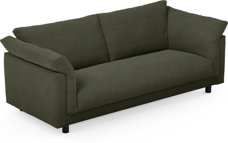 Cherrie - 2,5-sits soffa, hel dyna, fast klädsel - Grön