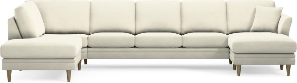Eden - 3-sits soffa med divan vänster och schäslong höger - Vit