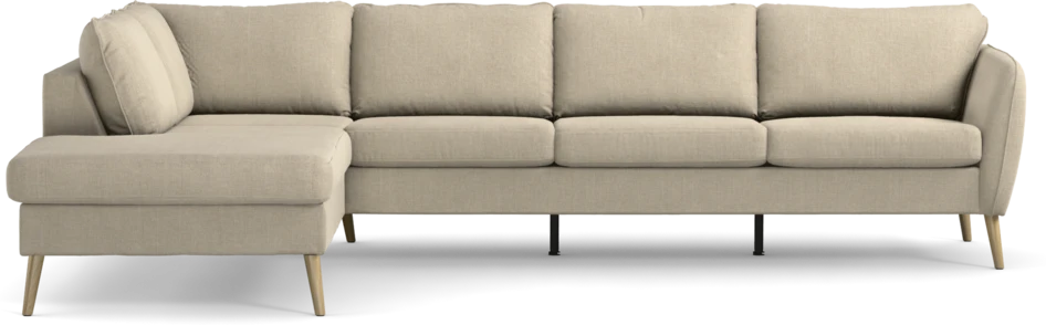 County - 3-sits soffa med divan vänster - Beige