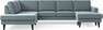 Sierra - 3-sits soffa med divan vänster och schäslong höger - Blå
