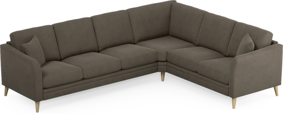 Eden - Hörnsoffa, 3+2-sits - Brun