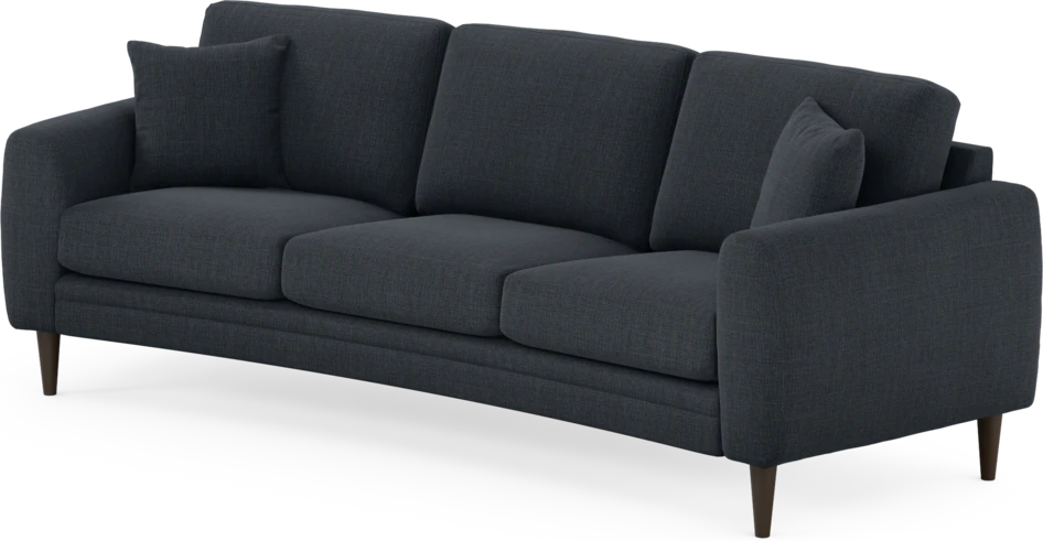 Eden - 3-sits soffa svängd - Blå