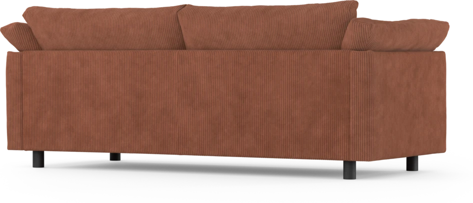 Cherrie - 2,5-sits soffa, hel dyna, fast klädsel - Orange