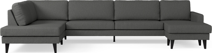 Sierra - 4-sits soffa med divan vänster och schäslong höger - Grå