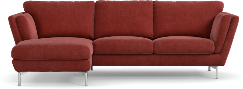Madison Lux - 2-sits soffa med schäslong vänster - Rosa