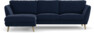Madison Lux - 2-sits soffa med schäslong vänster - Blå