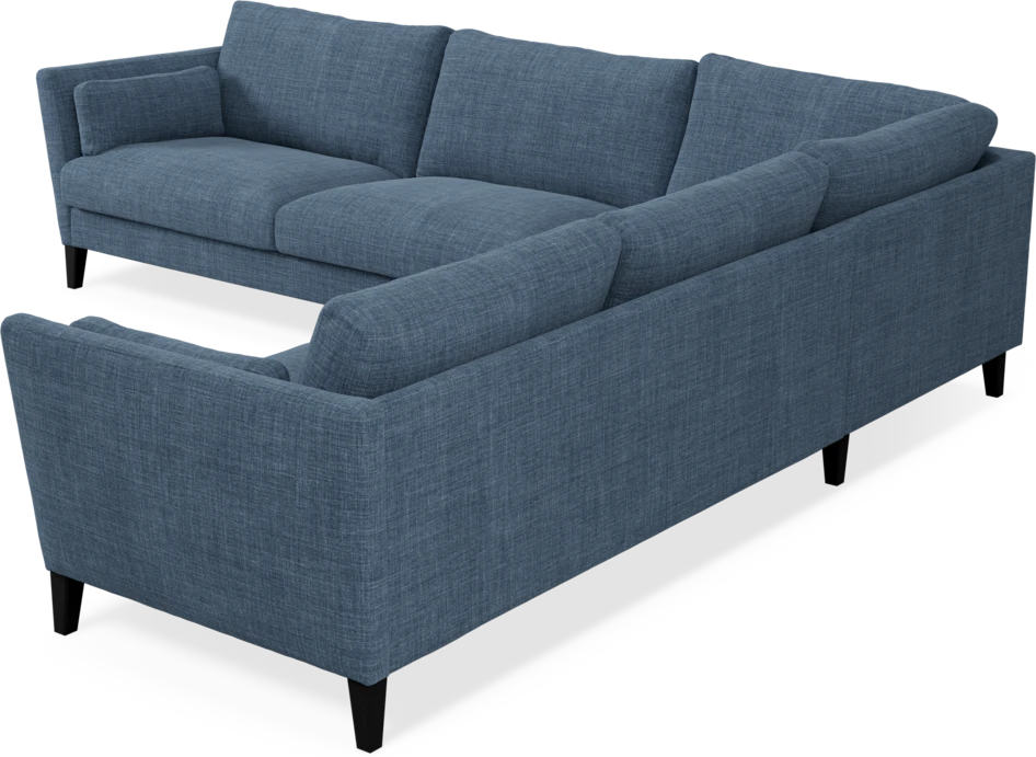 Winston - Hörnsoffa, 3+2-sits - Blå