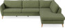 County - 2,5-sits soffa med divan höger - Grön