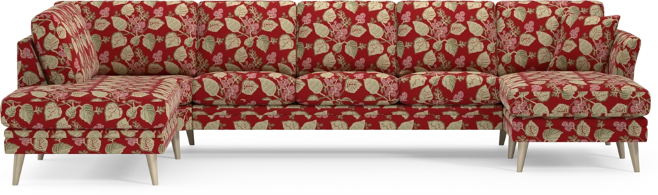 Eden - 3-sits soffa med divan vänster och schäslong höger - Flerfärgad
