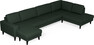 Sierra - 4-sits soffa med schäslong vänster och divan höger - Grön