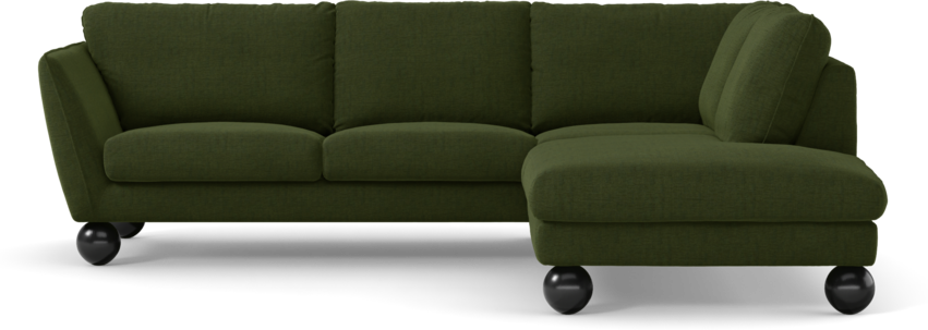 Madison Lux - 2-sits soffa med divan höger - Grön