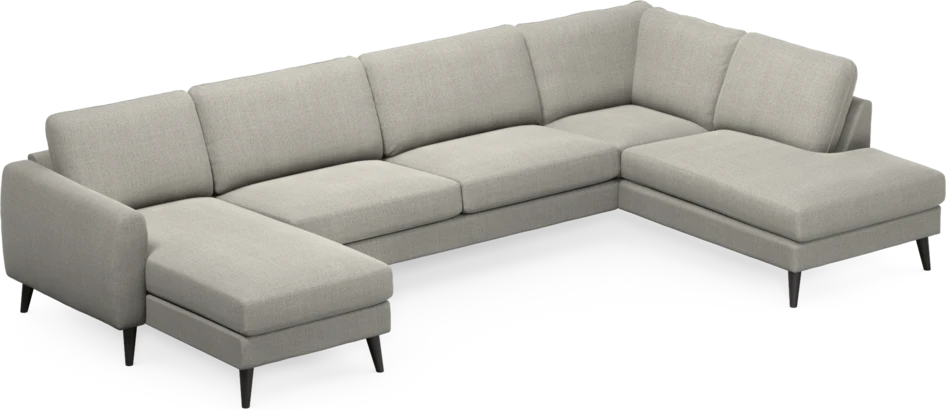 Bridge - 3-sits soffa med schäslong vänster och divan höger - Grå