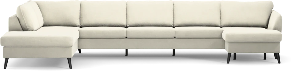 County - 4-sits soffa med divan vänster och schäslong höger - Vit