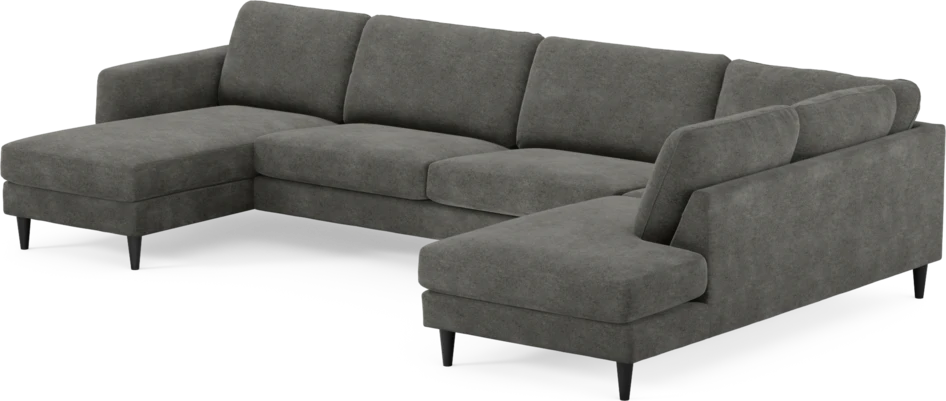 Bridge - 3-sits soffa med schäslong vänster och divan höger - Grå