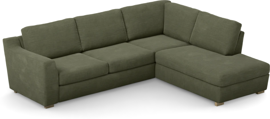 Friday - 2,5-sits soffa med divan höger - Grön