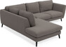 Madison - 2-sits soffa med divan vänster - Brun