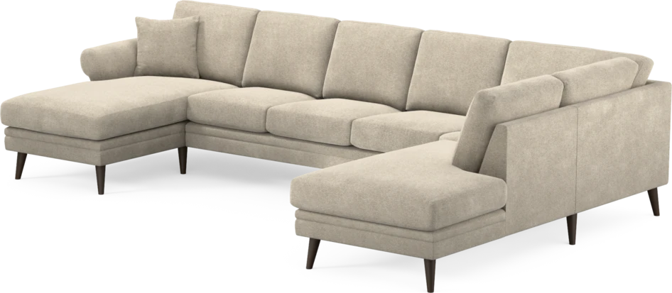 Eden - 3-sits soffa med schäslong vänster och divan höger - Beige