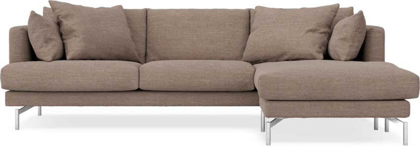 Harper - 4-sits med schäslong höger  - Brun