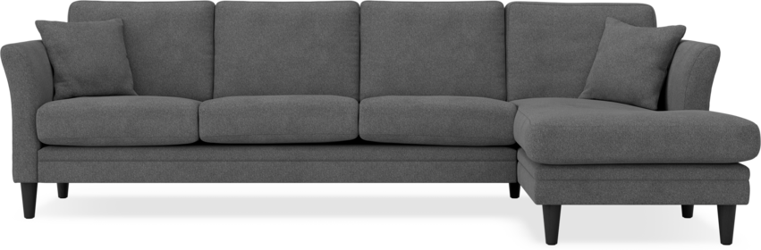 Eden - 3-sits soffa med schäslong - Svart