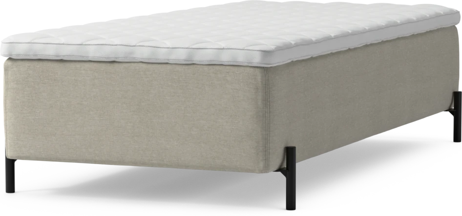 Delux Dream - Ramsäng, enkelsäng med bäddmadrass och sängben - Beige