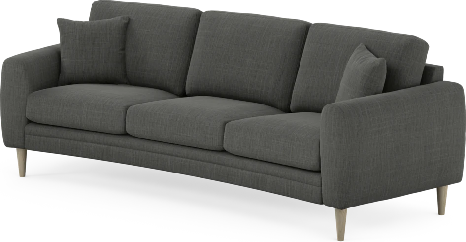 Eden - 3-sits soffa svängd - Grå
