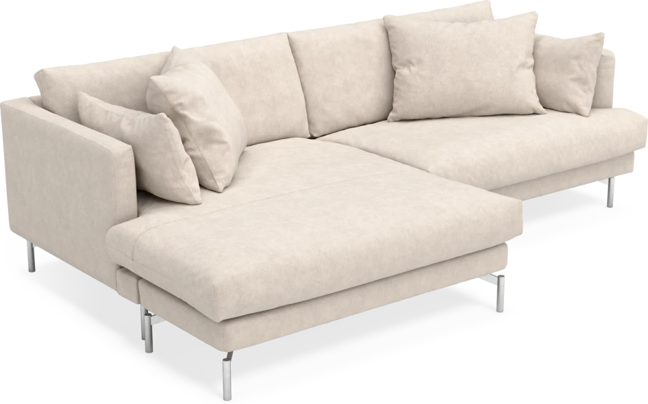 Harper - 4-sits med schäslong XL vänster - Vit