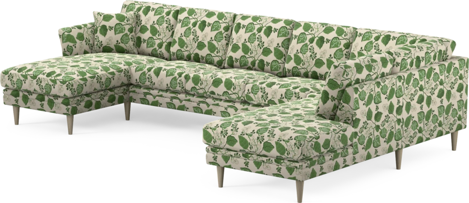 Eden - 3-sits soffa med schäslong vänster och divan höger - Flerfärgad