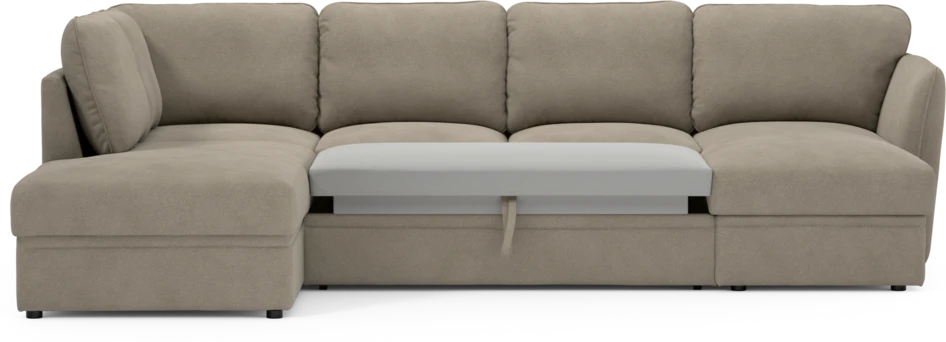 Öland - Bäddsoffa med divan vänster och schäslong höger - Beige