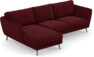 Madison Lux - 2-sits soffa med schäslong vänster - Röd