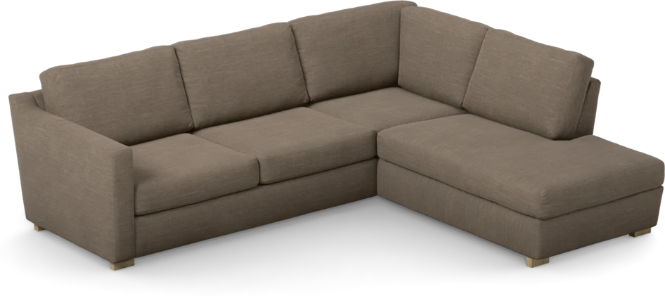 Friday - 2,5-sits soffa med divan höger - Brun